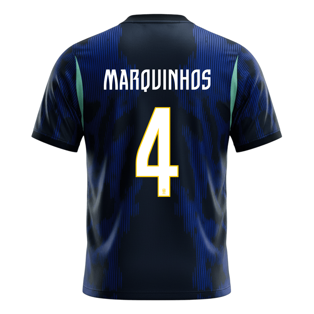 MARQUINHOS #4 Brazil Fora Copa do Mundo Camisa 2026 Marinha