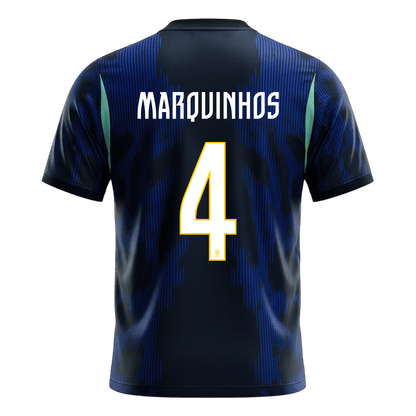 MARQUINHOS #4 Brazil Fora Copa do Mundo Camisa 2026 Marinha