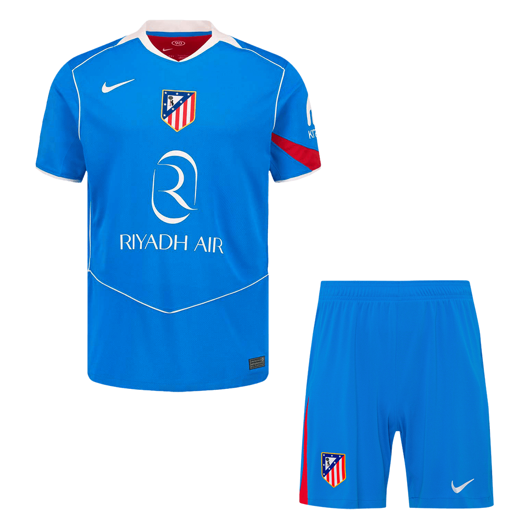 Atletico Madrid 
 Terceira Camisa Conjunto(Camisa+Calções) 2025/26 Azul