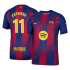 Jogador RAPHINHA #11 Barcelona Casa UCL Futebol Camisas 2025/26