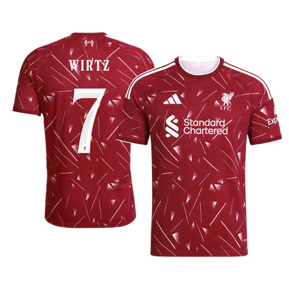 【Super Qualidade】WIRTZ #7 Liverpool
 Casa UCL Futebol Camisa 2026/27 Vermelho