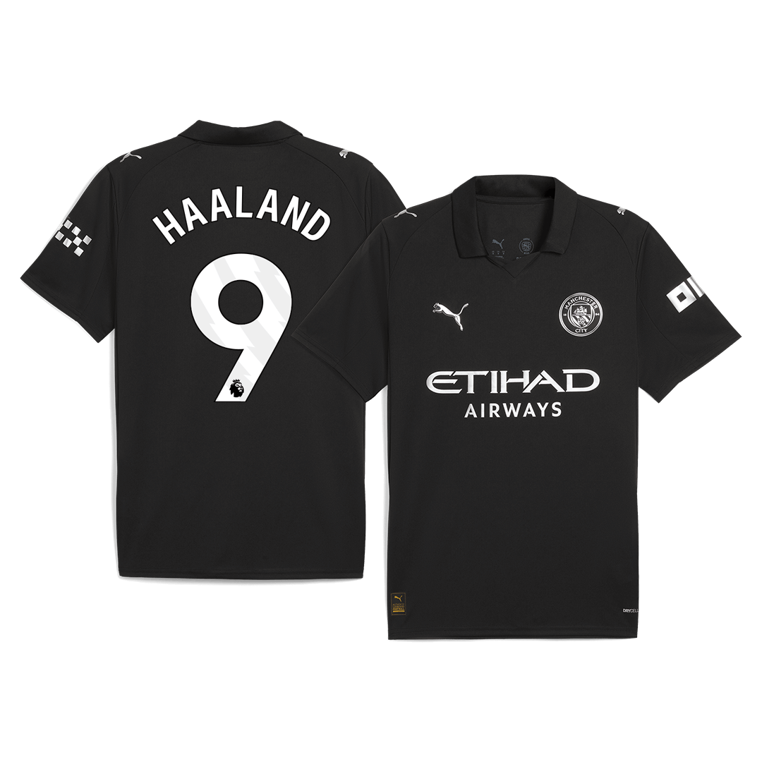 HAALAND #9 Manchester City Fora Camisa 2025/26- Preto