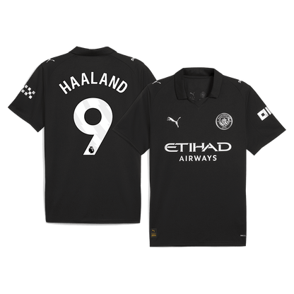 HAALAND #9 Manchester City Fora Camisa 2025/26- Preto