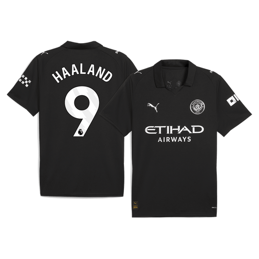 HAALAND #9 Manchester City Fora Camisa 2025/26- Preto