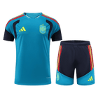 Versão Do Jogador Espanha Copa do Mundo Camisa Conjunto(Camisa+Calções) 2026 Azul