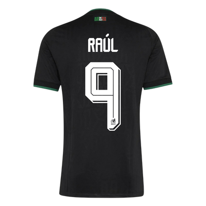 Versão do Jogador RAÚL #9 Mexico Terceira Copa do Mundo Futebol Camisas 2026 Preto