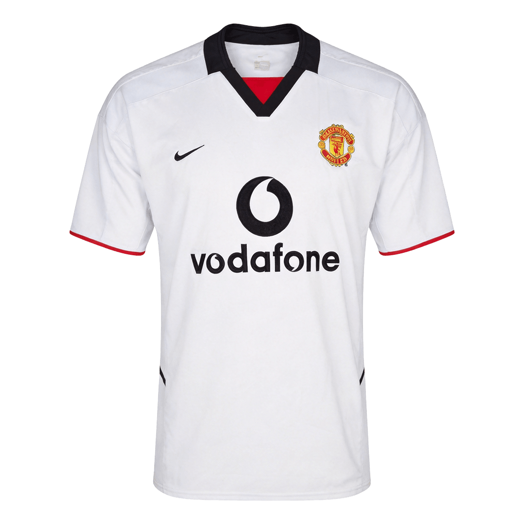 Retrô Manchester United Fora Camisa 2002/03 Branco