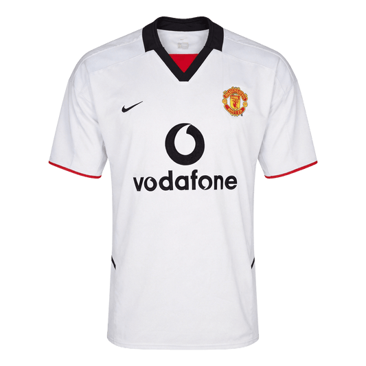 Retrô Manchester United Fora Camisa 2002/03 Branco