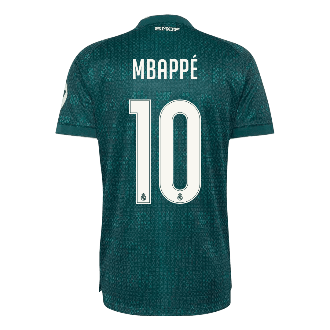 Versão do Jogador MBAPPÉ #10 Real Madrid Fora Futebol Camisas 2026/27 Verde