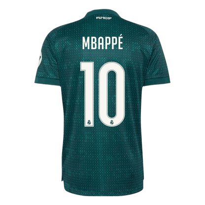Versão do Jogador MBAPPÉ #10 Real Madrid Fora Futebol Camisas 2026/27 Verde