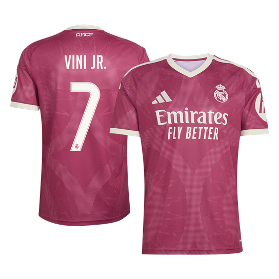 VINI JR. #7 Real Madrid Terceira Camisa 2026/27 Vermelho