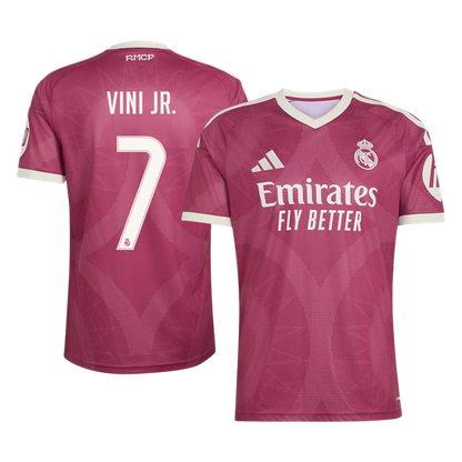 VINI JR. #7 Real Madrid Terceira Camisa 2026/27 Vermelho
