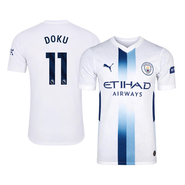 DOKU #11 Manchester City Terceira Camisa 2026/27 Branco