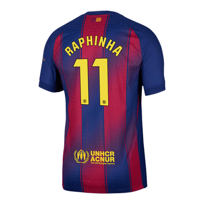 Autêntico RAPHINHA #11 Barcelona Casa Futebol Camisas 2025/26