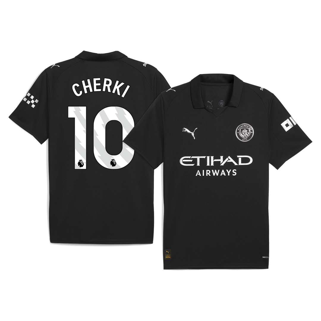 CHERKI #10 Manchester City Fora Camisa 2025/26 Preto