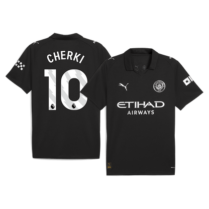 CHERKI #10 Manchester City Fora Camisa 2025/26 Preto
