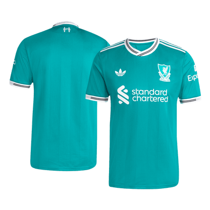 Autêntico Liverpool Fora Terceira Futebol Camisas 2025/26 Verde