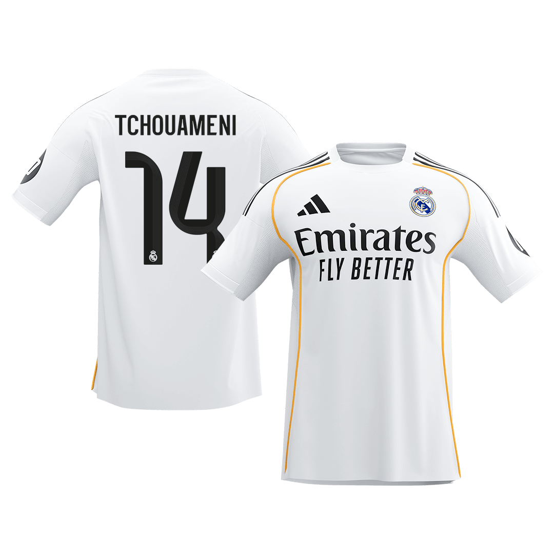 【Super Qualidade】TCHOUAMENI #14 Real Madrid
 Casa Futebol Camisa 2025/26 Branco
