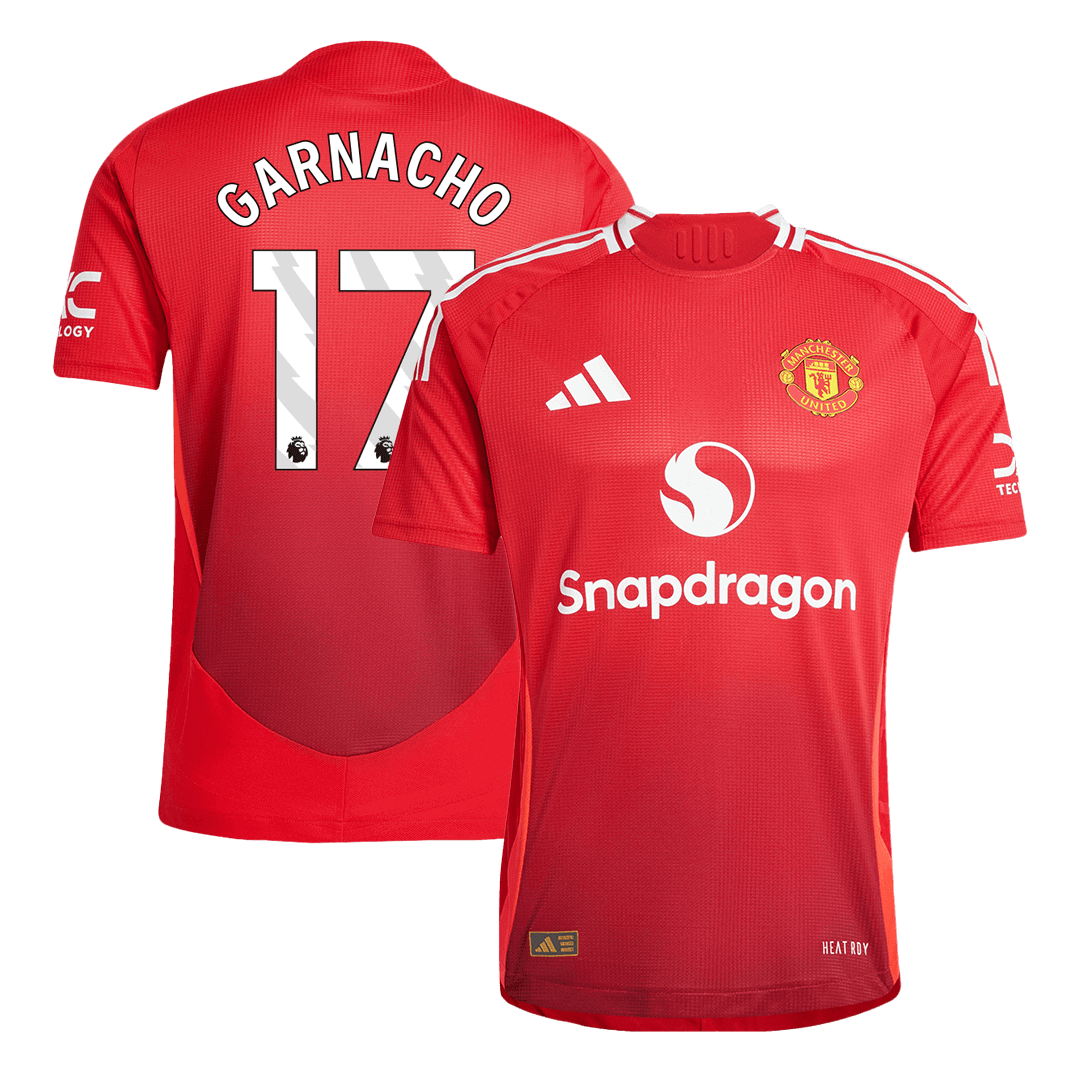 GARNACHO #17 Manchester United Home 2024/25 Authentic Football Shirt