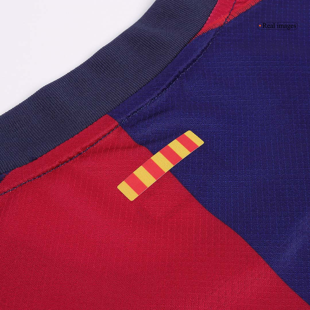 Camisola Barcelona Personalizada LAMINE YAMAL #19 Camisola de Futebol Home 2024/25 Logotipo Spotify Sem Texto