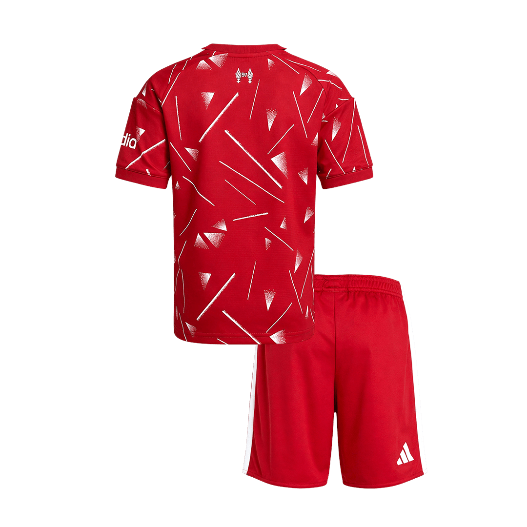 Liverpool Infantil Casa Futebol Camisa 2026/27 Vermelho - camisola de futebol para adeptos em Portugal