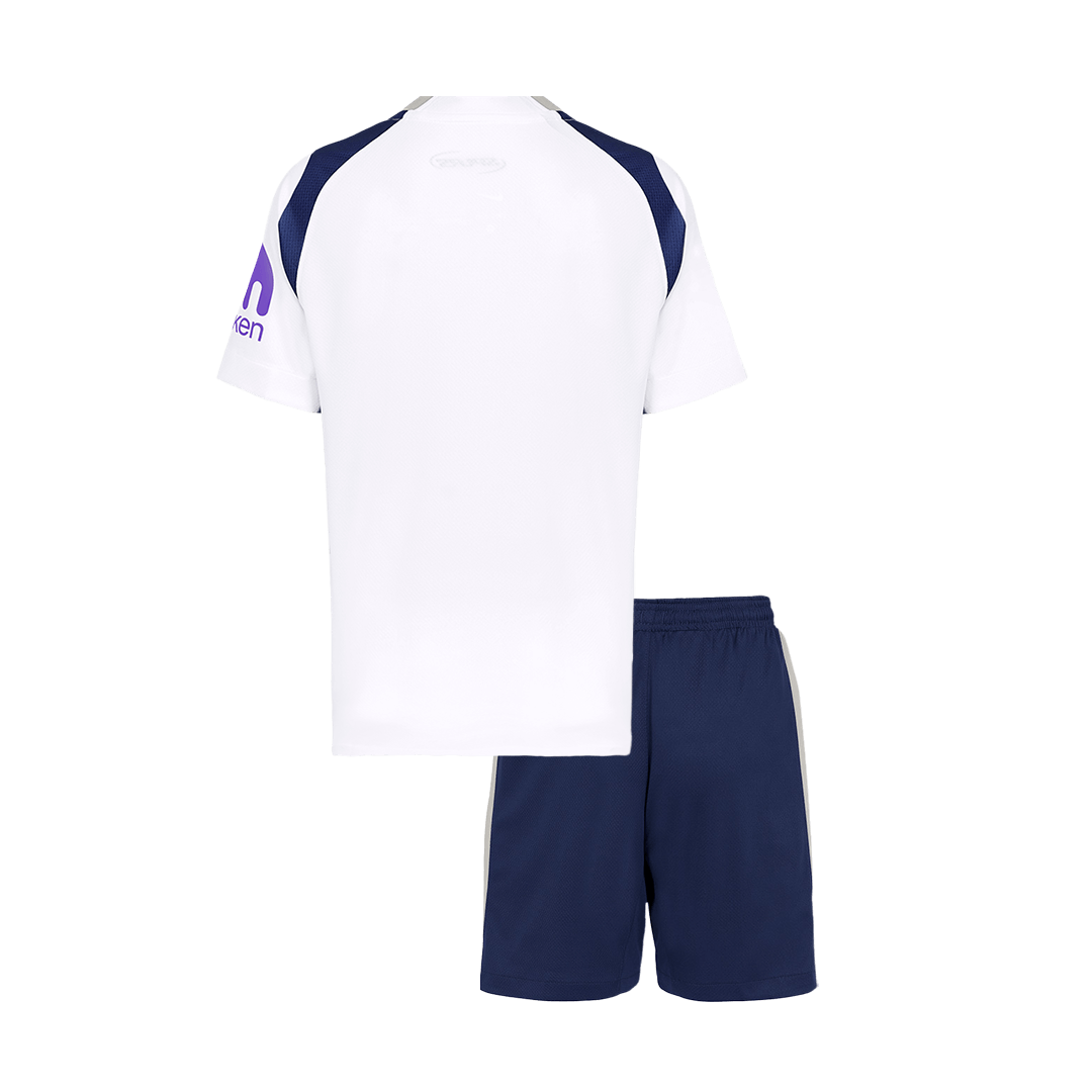 Tottenham Hotspur Infantil 
 Casa Futebol Camisa Conjunto (Camisa+Shorts) 2025/26 Branco
