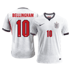 Versão do Jogador BELLINGHAM #10 England Casa Copa do Mundo Futebol Camisas 2026 Branco