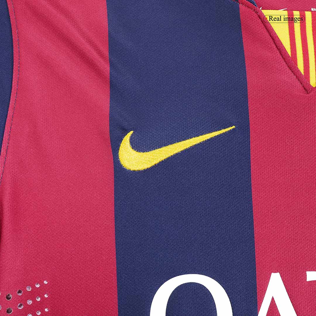 Camisola de futebol SU?REZ #9 Barcelona Retro Home Manga Longa 2014/15