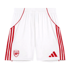 Arsenal Casa Calções 2025/26 Branco