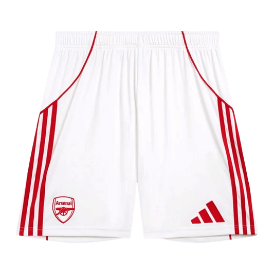 Arsenal Casa Calções 2025/26 Branco