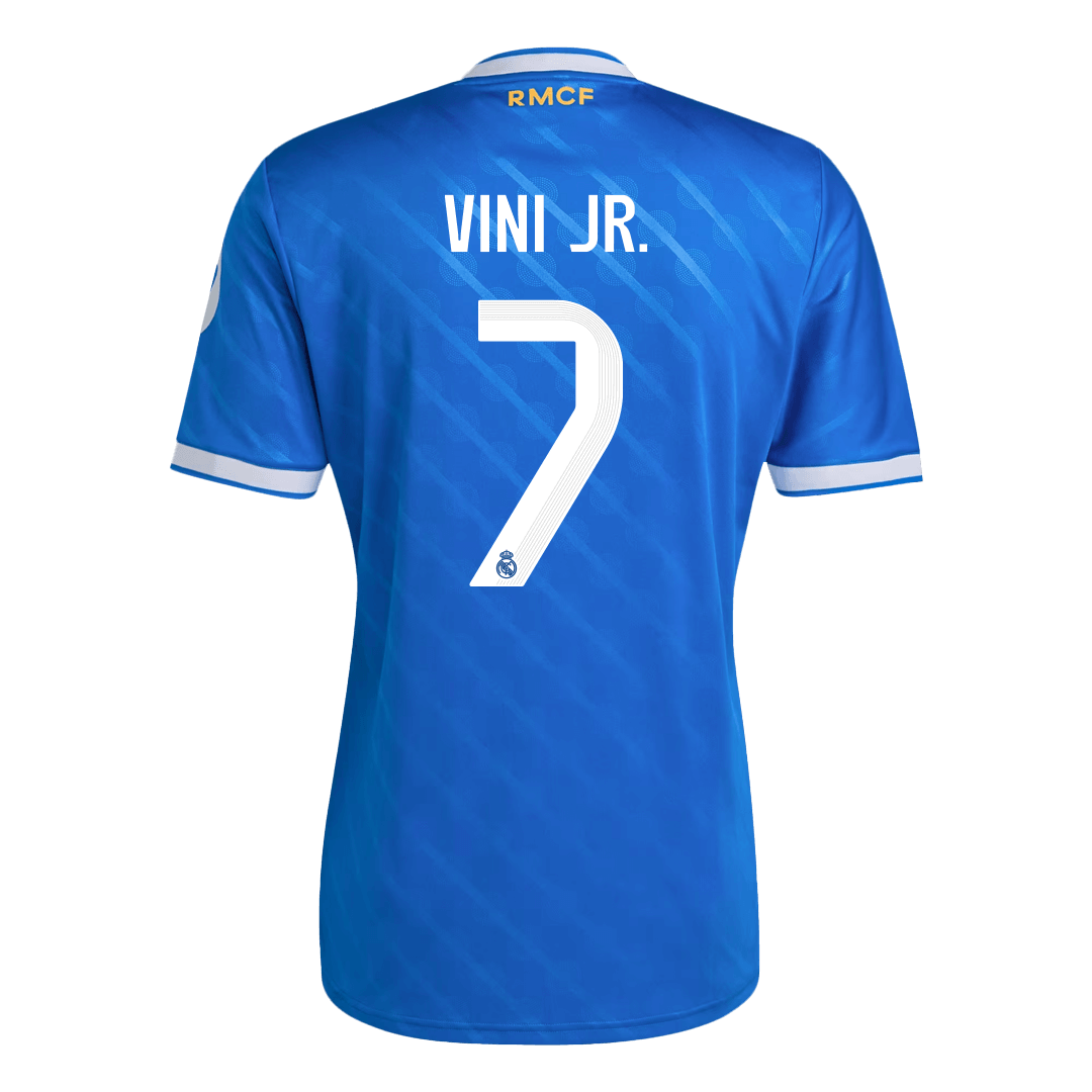 VINI JR. #7 Real Madrid Fora Terceira Camisa 2025/26- Azul