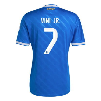 VINI JR. #7 Real Madrid Fora Terceira Camisa 2025/26- Azul
