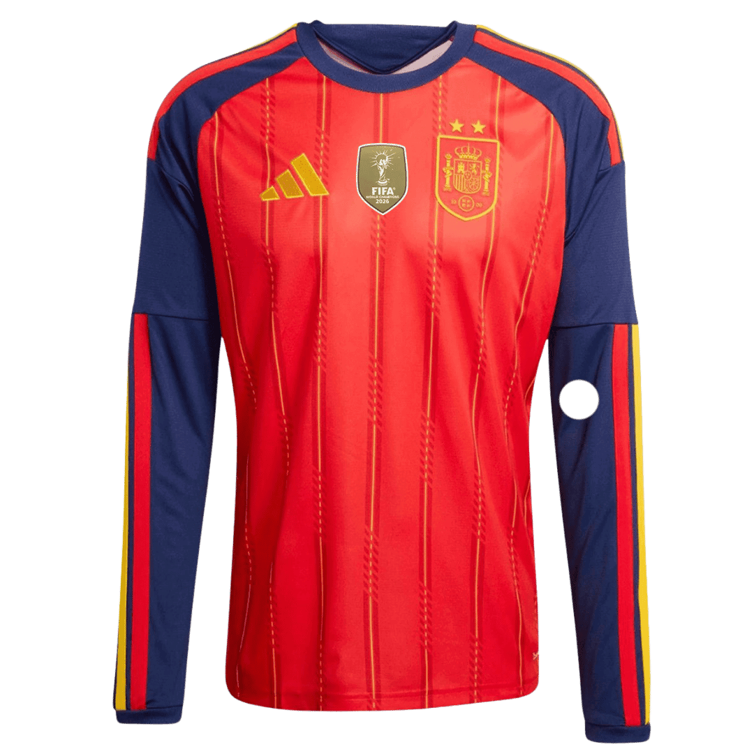 Spain Casa Manga comprida Camisa Copa do Mundo 2026