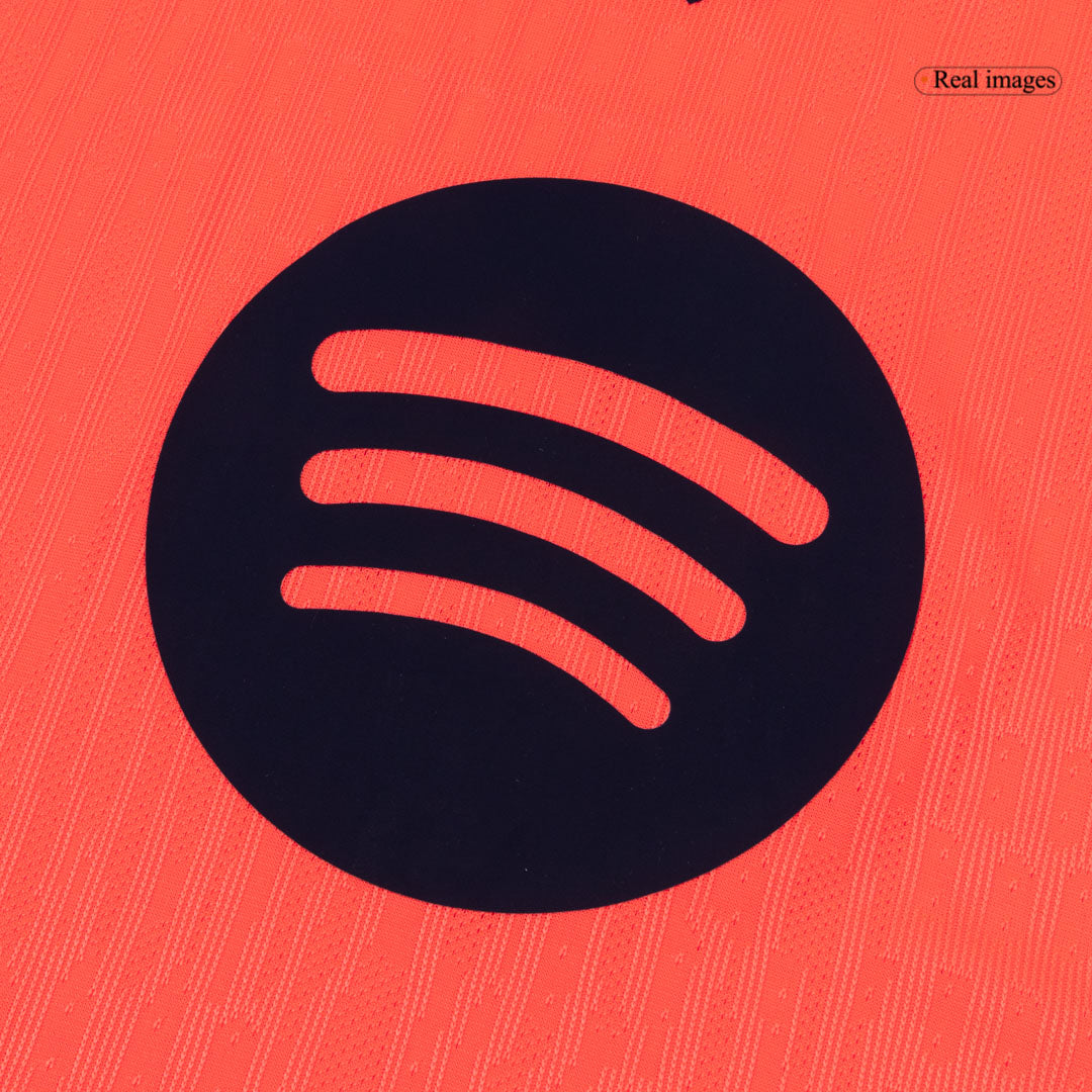 Jogador ROONY #28 Barcelona Fora Terceira Futebol Camisas 2025/26 Laranja