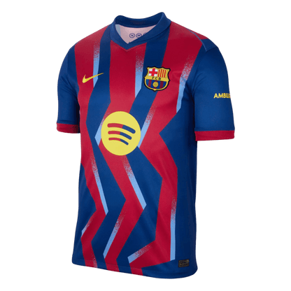 LAMINE YAMAL #10 Barcelona Quarta Camisa 2025/26 Vermelho&Azul