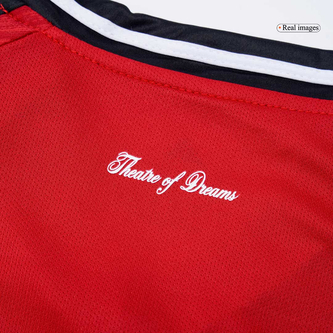 Manchester United Infantil Casa Conjunto (Camisa + Calção + Meias) 2025/26 Vermelho