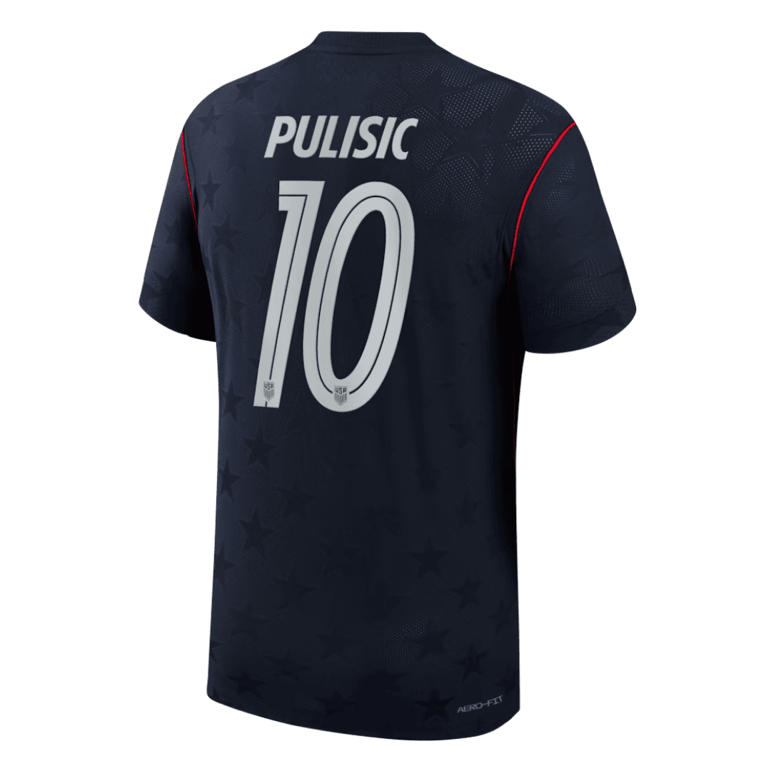 Versão do Jogador PULISIC #10 EUA Fora Copa do Mundo Futebol Camisas 2026 Preto
