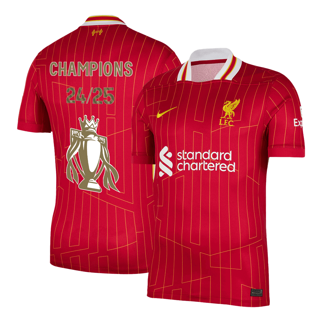 Camisola de futebol para homem Liverpool Casa Champions 24/25