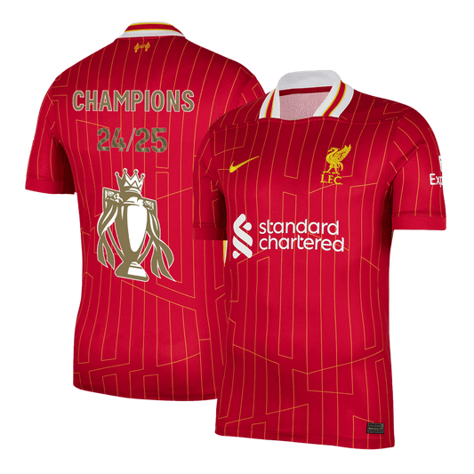 Camisola de futebol para homem Liverpool Casa Champions 24/25