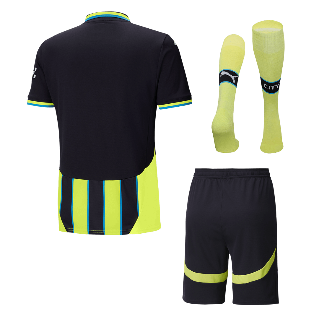 Manchester City Away Football Shirt Kit(Shirt+Shorts+Socks) 2024/25 Football Kit UK