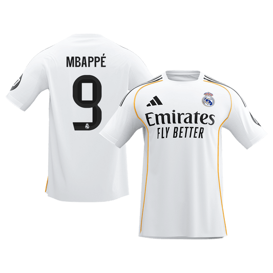 【Super Qualidade】MBAPPÉ #9 Real Madrid
 Casa Futebol Camisa 2025/26 Branco