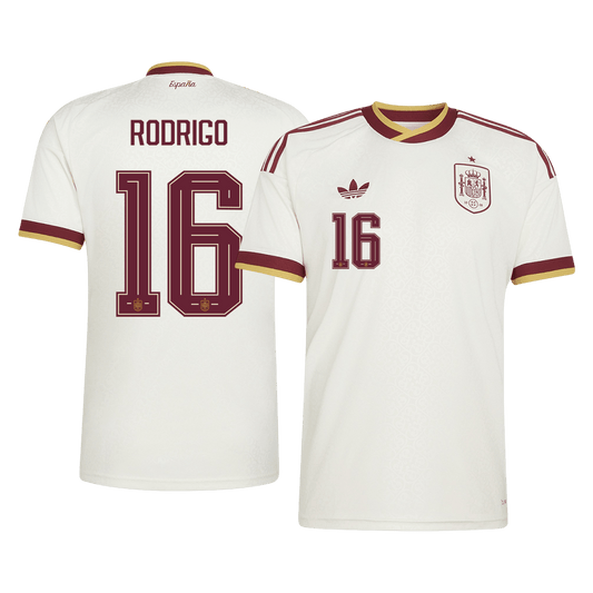 RODRIGO #16 Spain Fora Copa do Mundo Camisa 2026 Branco