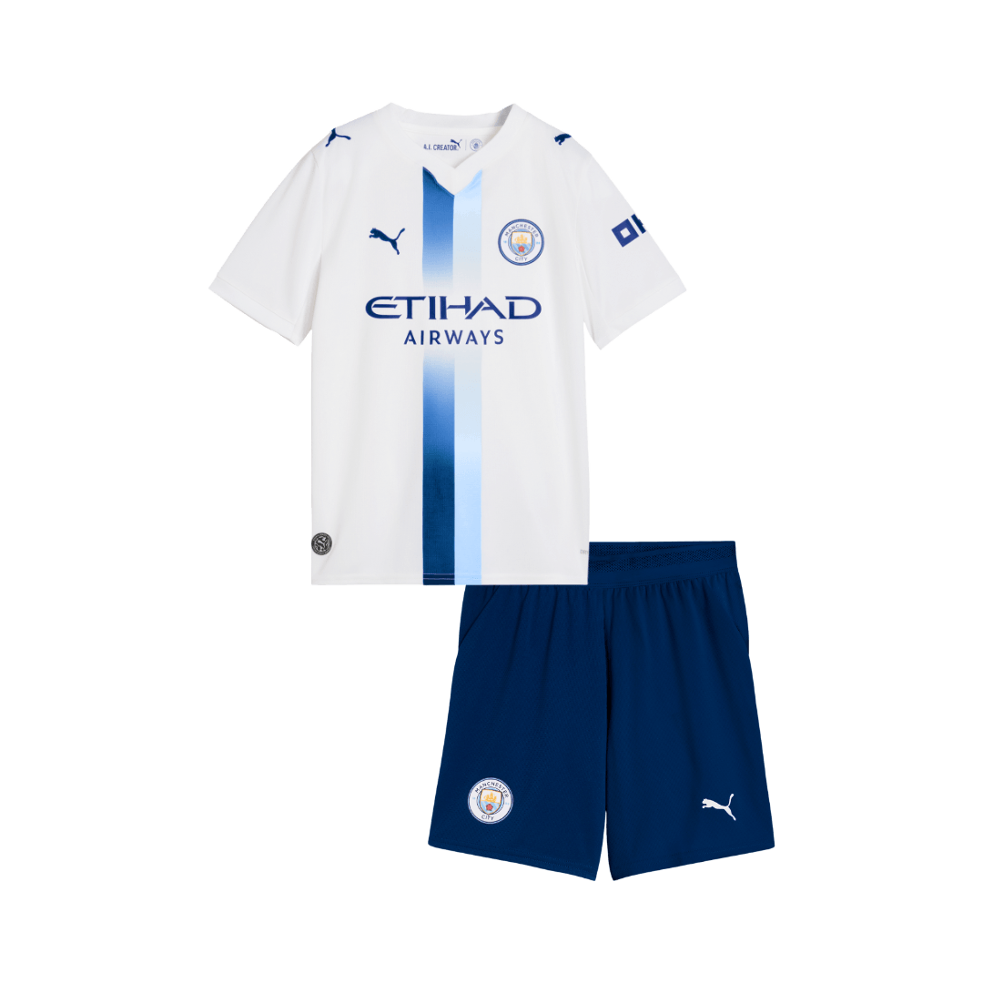 Manchester City Infantil 
 Terceira Futebol Camisa 2026/27 Branco