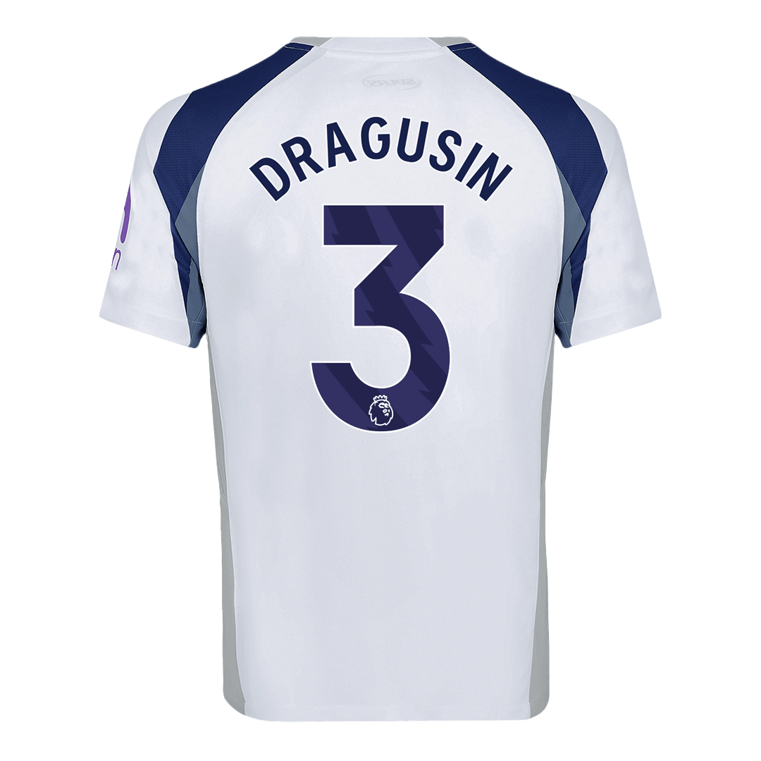 DRAGUSIN #3 Tottenham Hotspur Casa Camisa 2025/26 Branco