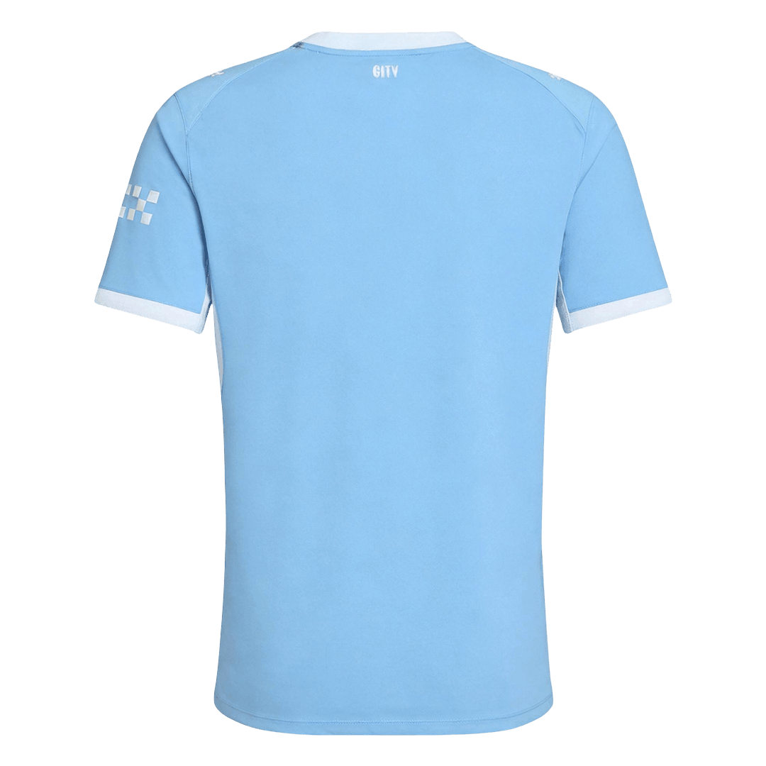 Versão do Jogador Manchester City Casa Futebol Camisas 2026/27 Azul
