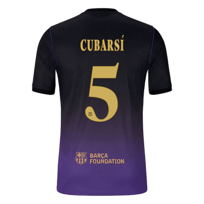 Versão do Jogador CUBARSÍ #5 Barcelona Fora Futebol Camisas 2026/27 - UCL