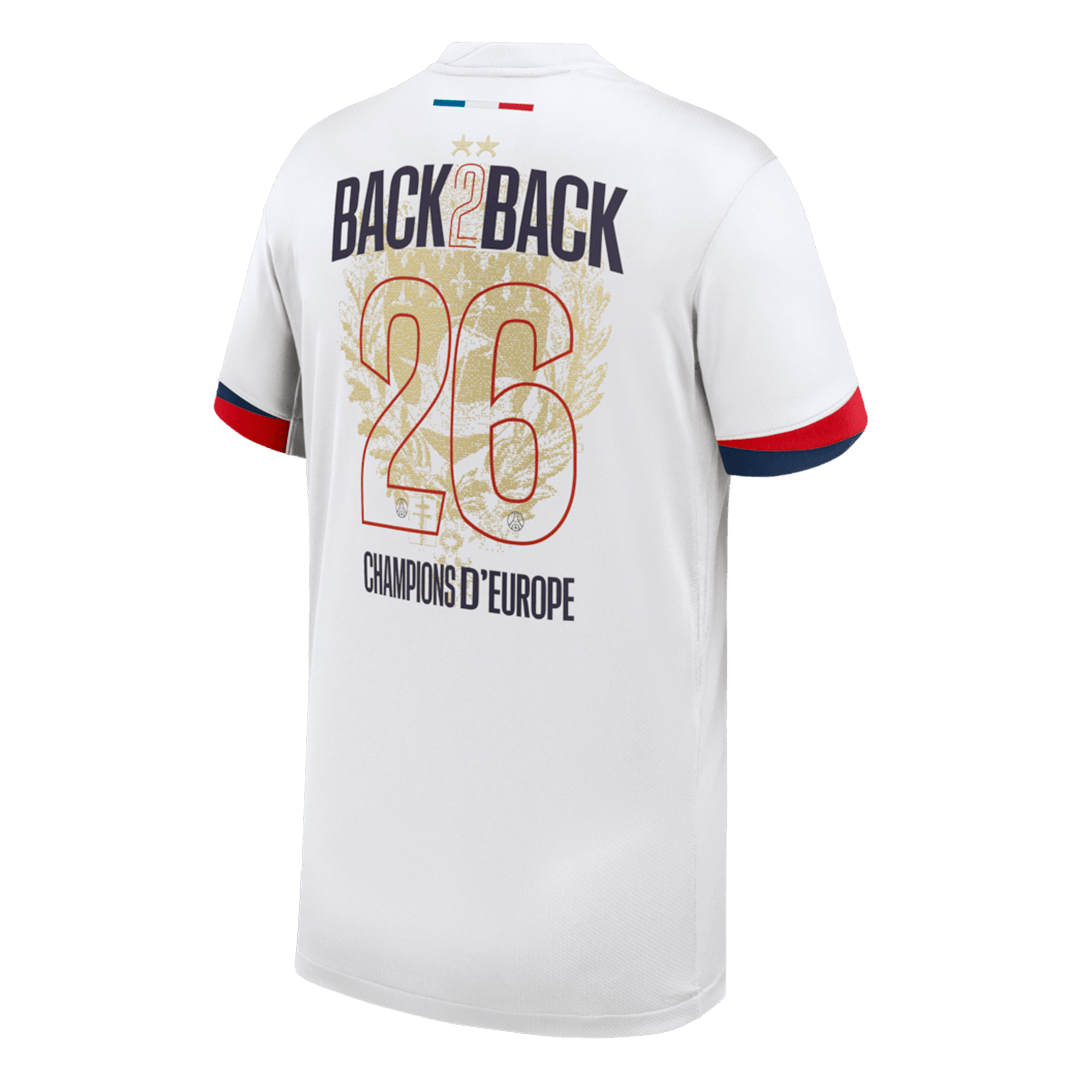 Champions of Europe #26 PSG Fora Camisa 2024/26 Branco