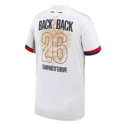 Champions of Europe #26 PSG Fora Camisa 2024/26 Branco