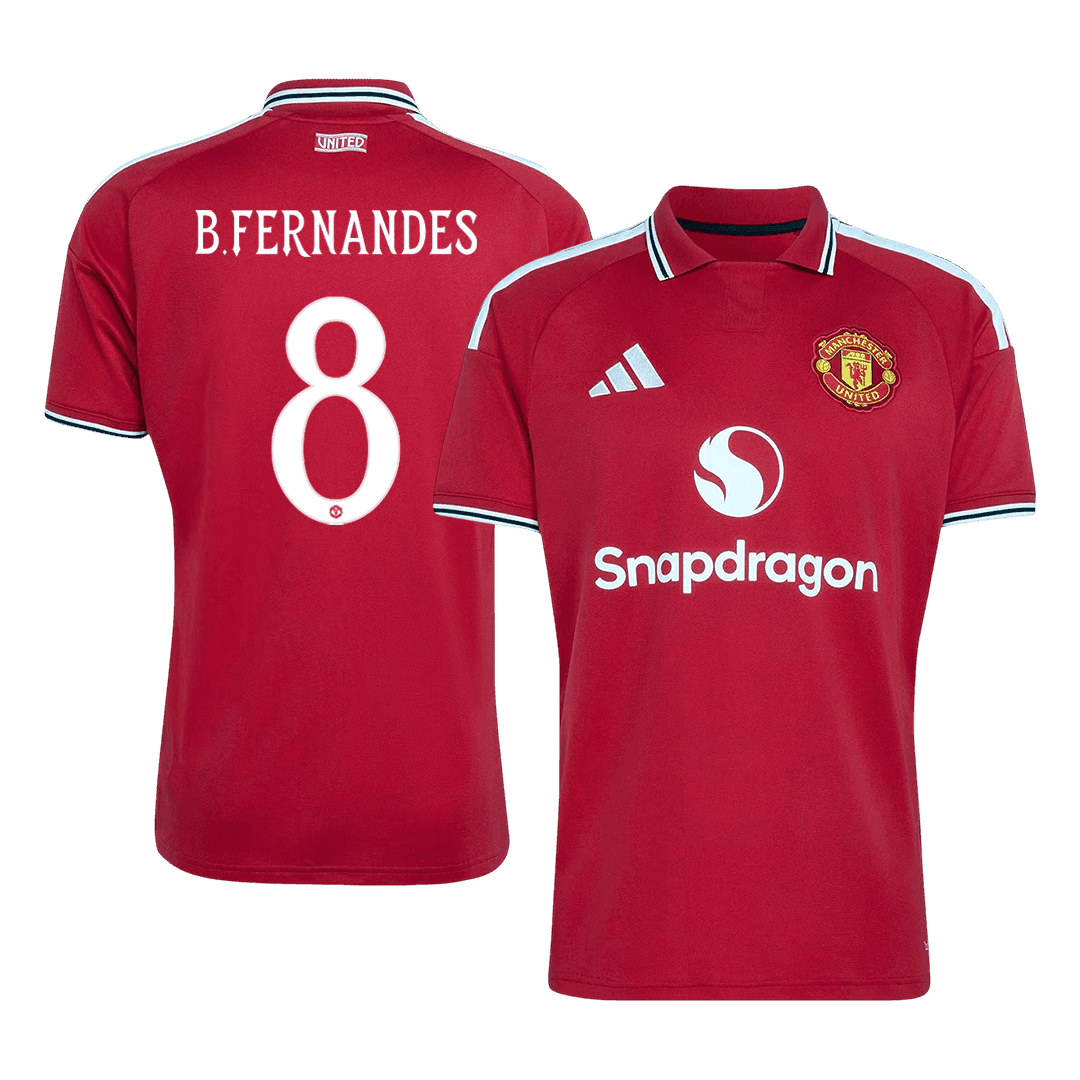 B.FERNANDES #8 Manchester United Casa Camisa 2026/27 Vermelho UCL