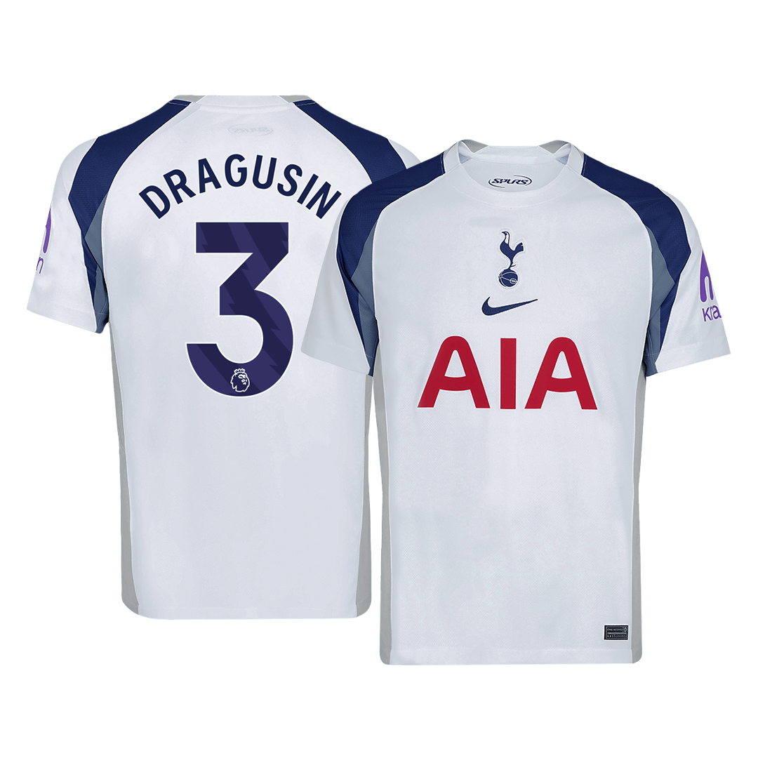 DRAGUSIN #3 Tottenham Hotspur Casa Camisa 2025/26 Branco